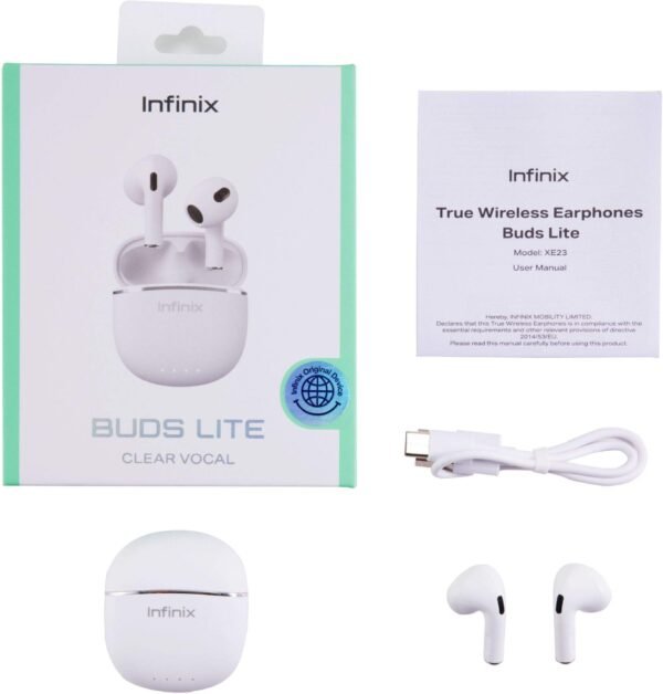 Audífonos Bluetooth Infinix TWS XE23 Blanco - Image 2